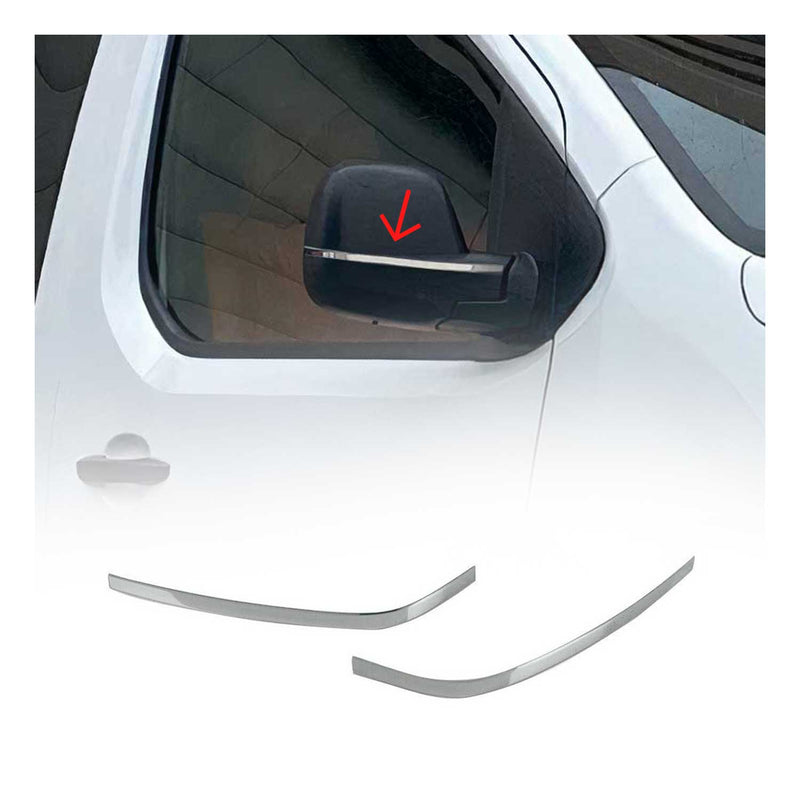 Spiegelkappen Leiste für Renault Trafic 2014-2024 Edelstahl Silber 2tlg