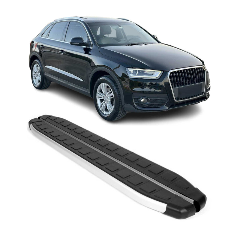 Seitenschweller Seitenbretter Trittbretter für Audi Q3 8U 2011-2018 Alu Schwarz