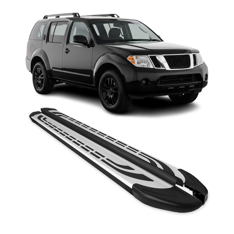 Trittbretter Schweller Seitenbretter für Nissan Pathfinder 2005-2012 Alu Schwarz