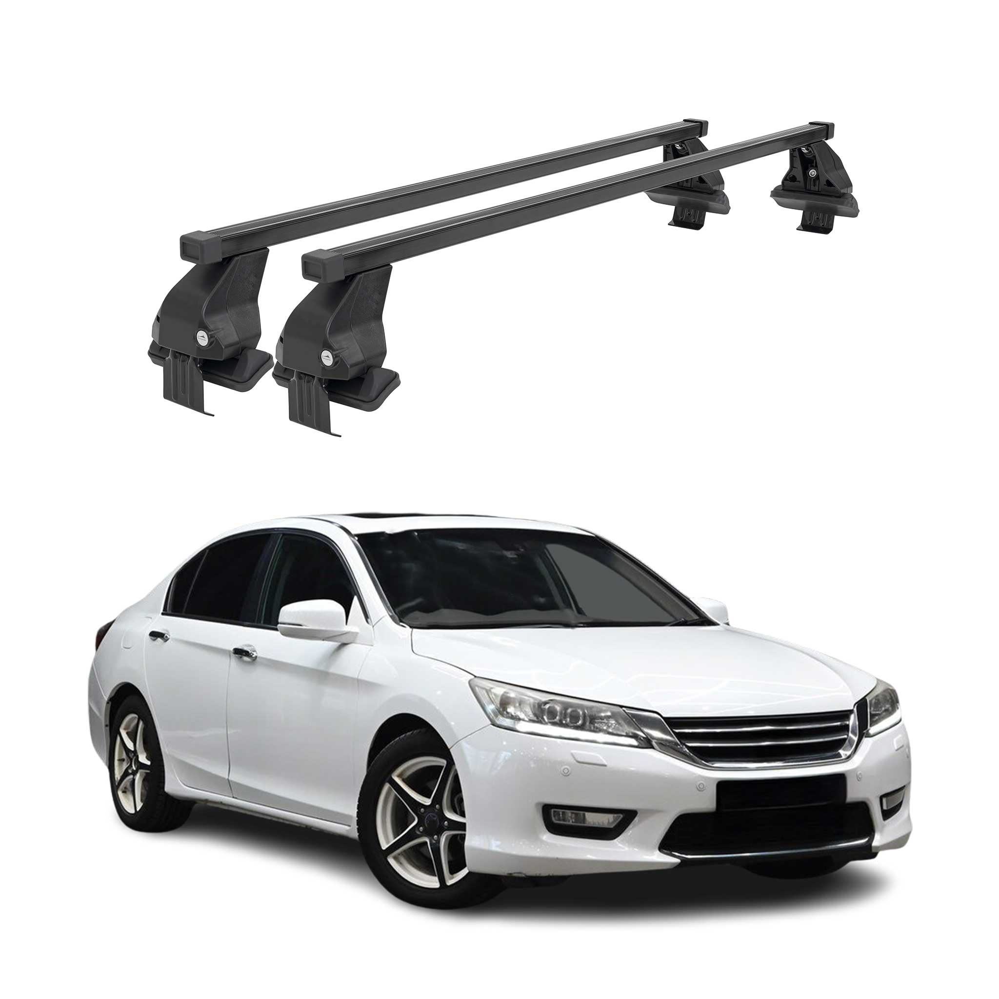 Menabo Dachträger für Honda Accord mk9 Limo 2015-2019 50kg Stahl Schwarz 2x