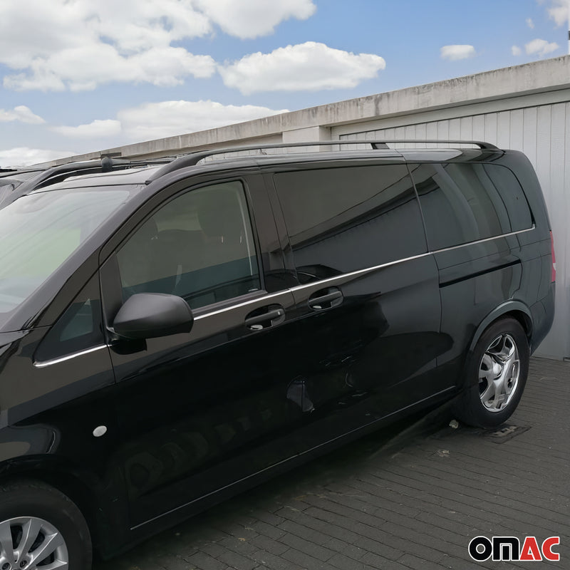 Fensterleisten Zierleisten für Mercedes Klasse W447 L3 2014-2025 Untere Chrom 8x