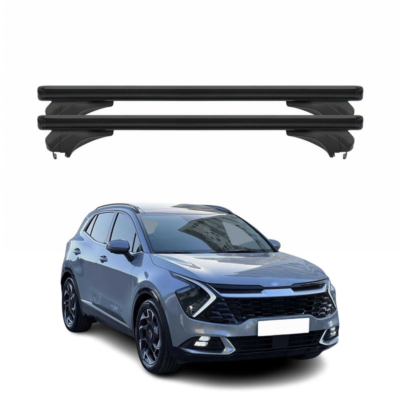 Menabo Dachträger Grundtäger für KIA Sportage NQ5 2021-2025 Aluminium Schwarz 2x