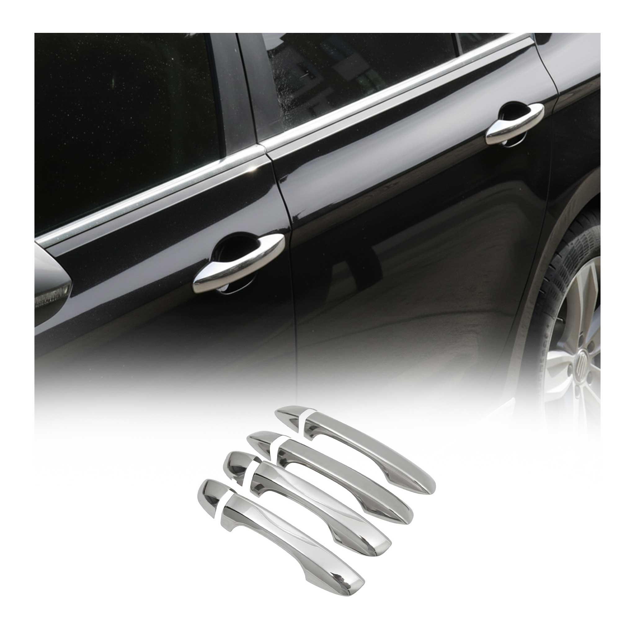Chrom Türgriff Blende für VW Touareg 2010-2015 Edelstahl 8tlg