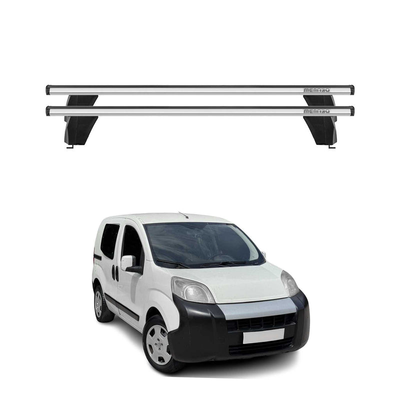 Menabo Dachträger Grundtäger für Fiat Fiorino 2007-2016 75kg Alu Silber 2 tlg