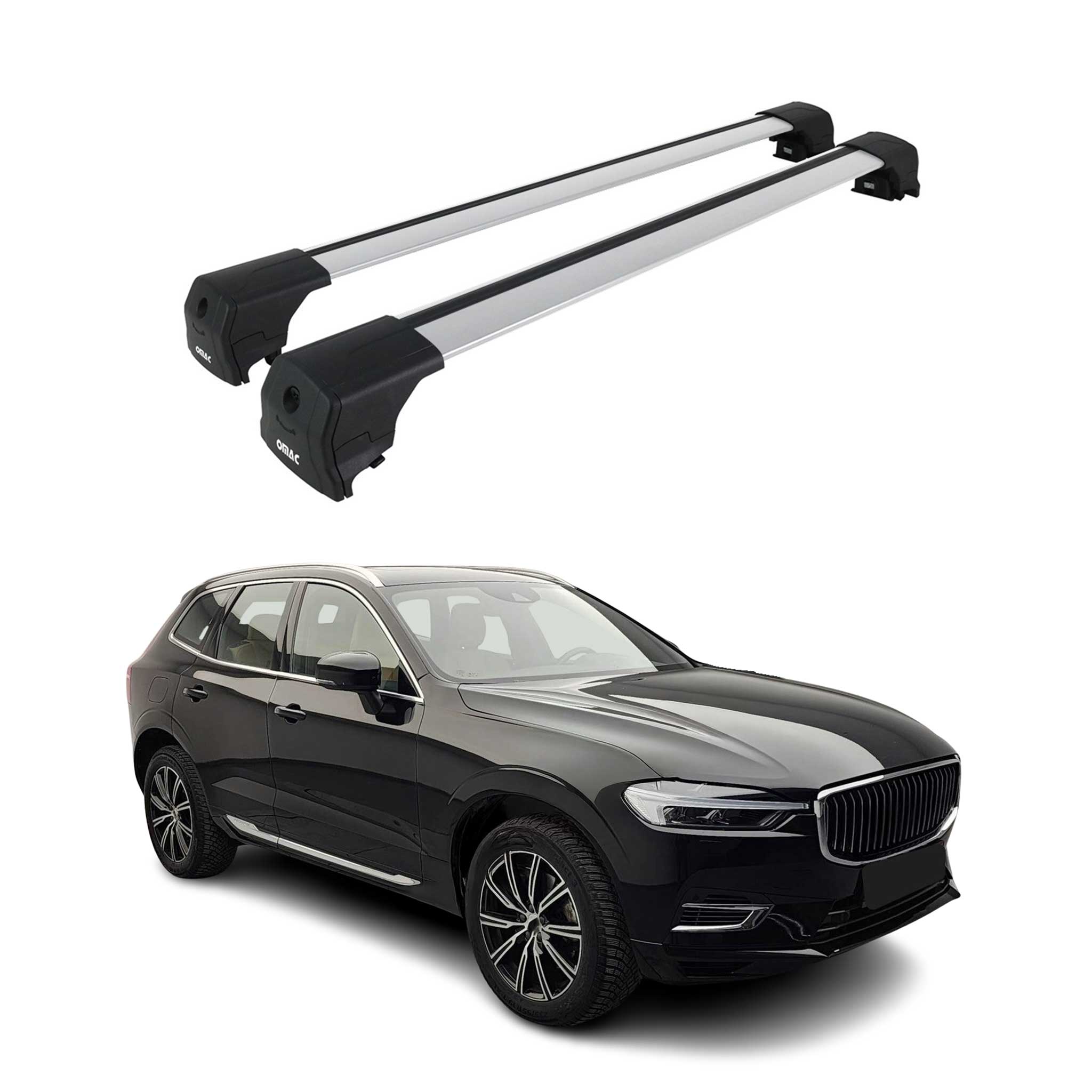 Dachträger Grundtäger für Volvo XC60 II 2018-2026 75kg Aluminium Silber 2 tlg