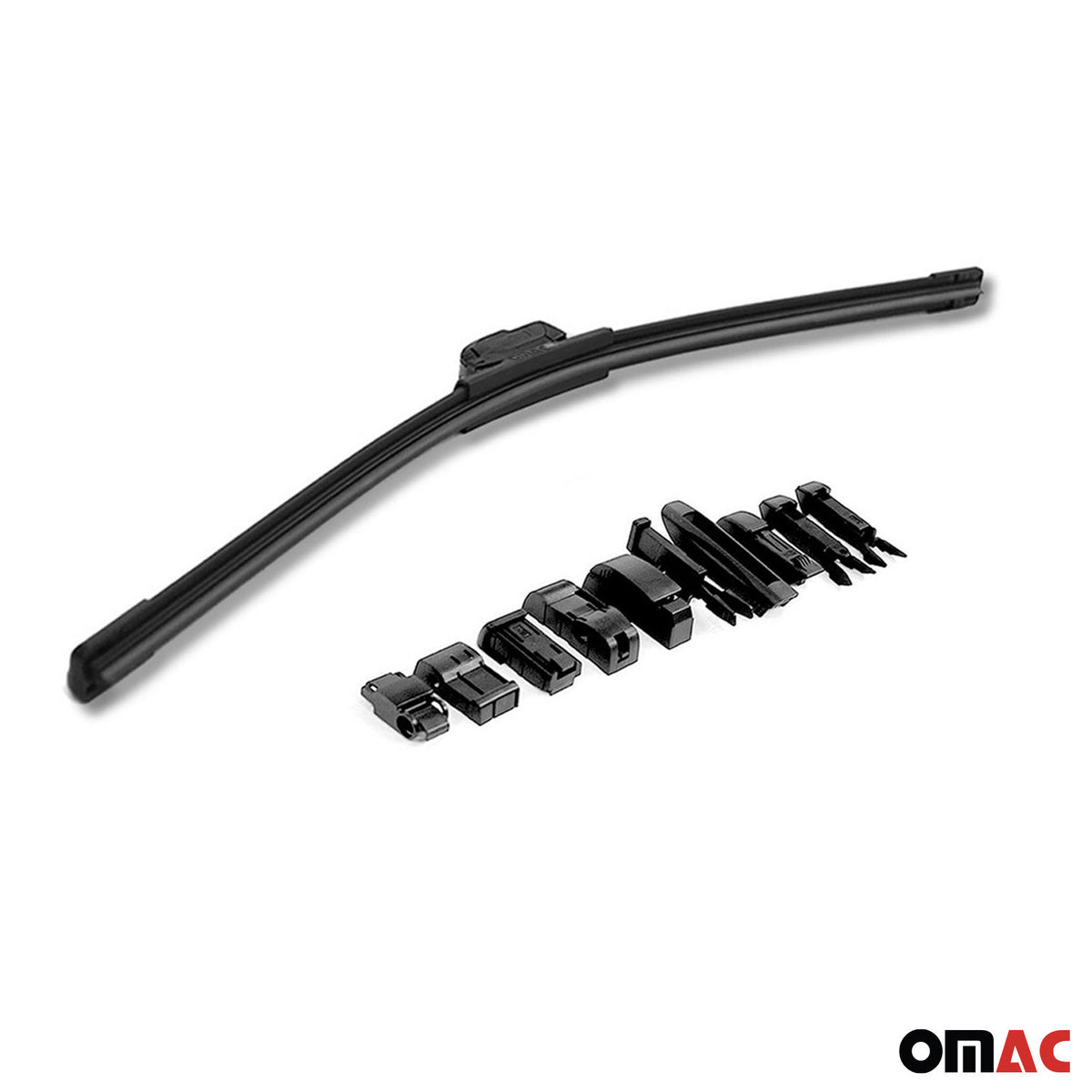 OMAC Universal Scheibenwischer 14" 350mm Wischerblätter Vorne Schwarz Naturgummi