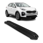 Trittbretter Seitenschweller für Kia Sportage 2015-2021 Aluminium Schwarz Silber