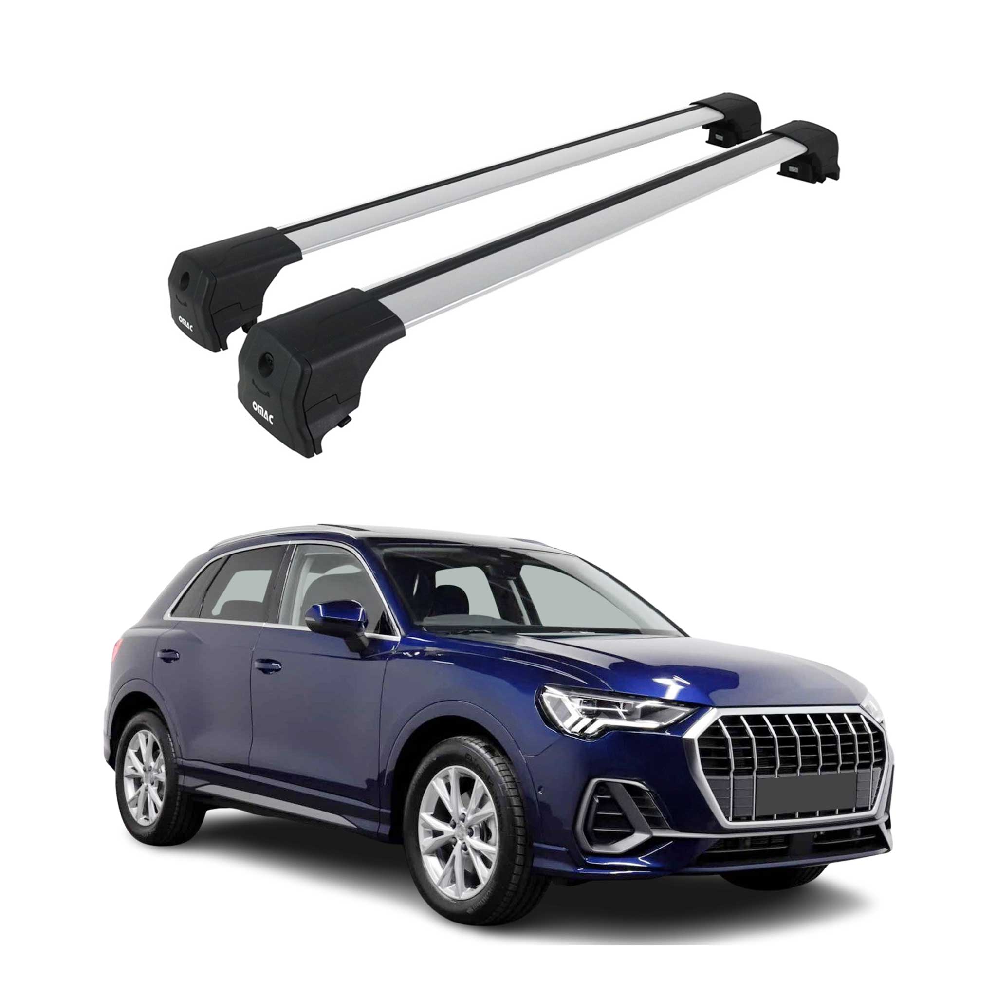 Dachträger Gepäckträger für Audi Q3 F3 2018-2025 ABE Grundträger Alu Silber