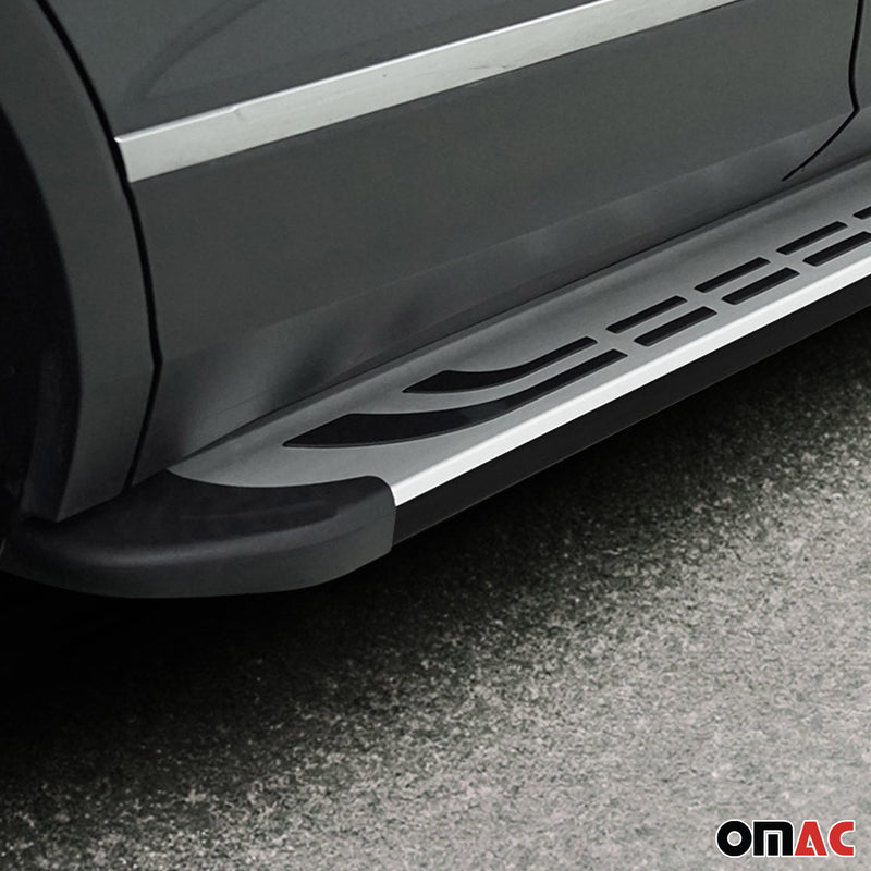 Trittbretter Seitenschweller für VW Amarok DoubleCab 2010-2022 Schwarz Alu