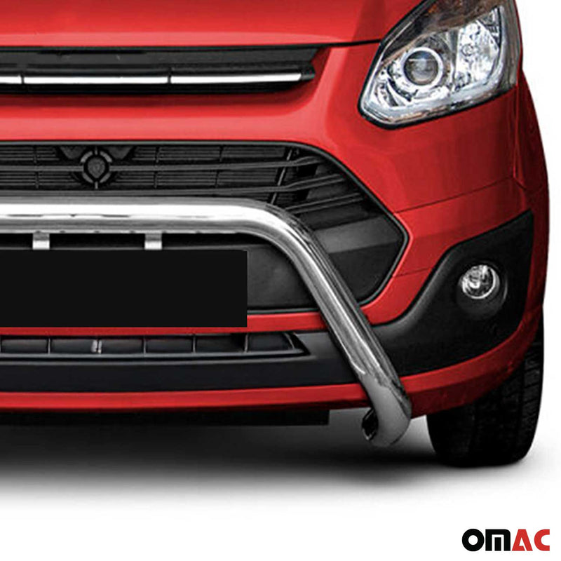 Stahl Frontbügel Frontschutzbügel für Ford Transit Custom 2012-2018 ABE Silber