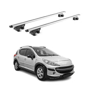 Dachträger Grundtäger für Peugeot 207 Kombi 2007-2012 90kg Alu Silber 2 tlg ABE