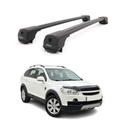 Dachträger Grundträger für Chevrolet Captiva 2006-2016 Aluminium 75kg Schwarz 2x