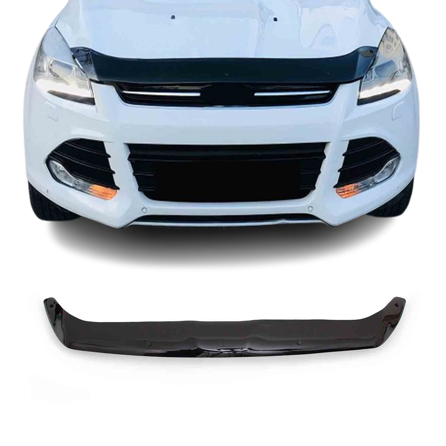 Motorhaube Deflektor Insekten Steinschlagschutz für Ford Kuga I 2008-12 Schwarz