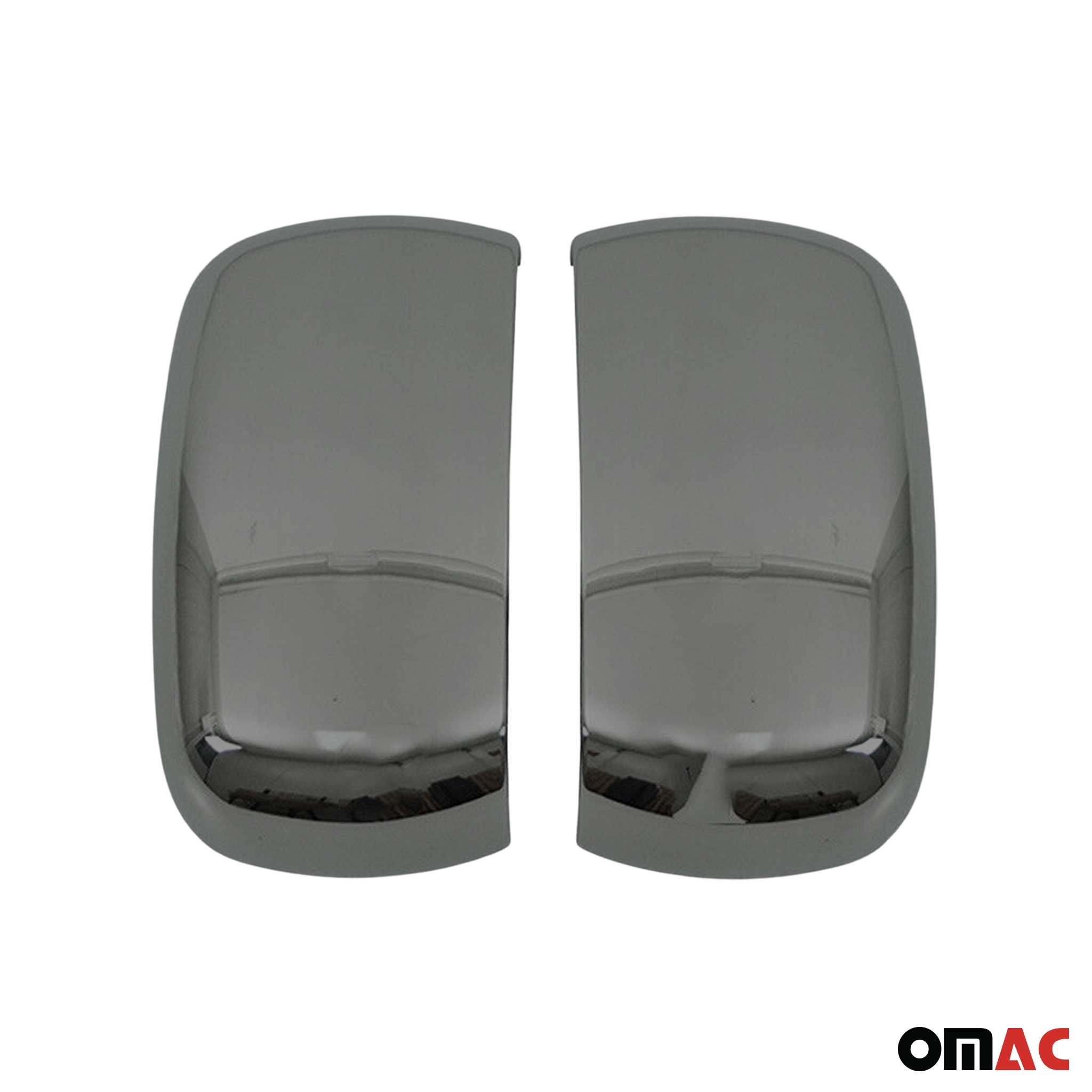 Spiegelkappen Spiegelabdeckung für Fiat Doblo 2000-2010 Chrom ABS Dunkel 2tlg