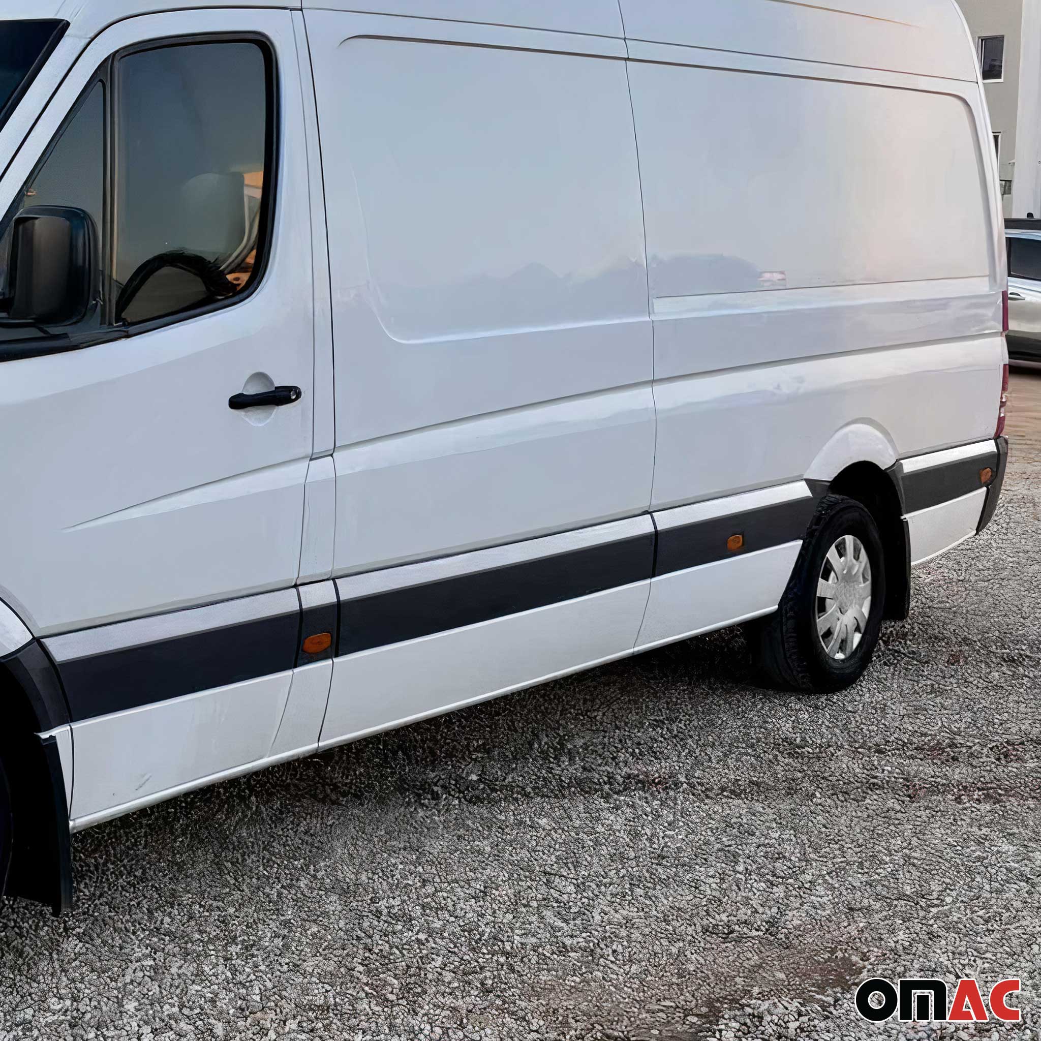 Seitentürleiste Türschutz für Mercedes Sprinter W906 2006-2018 L4 Langer Chrom