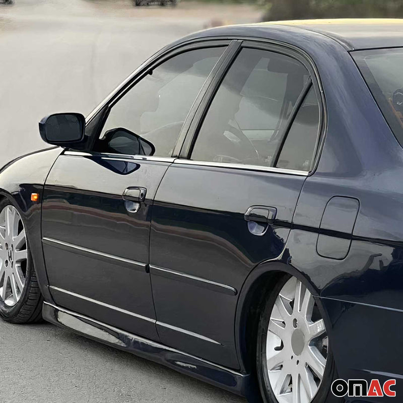 Fensterleisten Zierleisten für Honda Civic 2000-2005 Edelstahl Chrom 4tlg