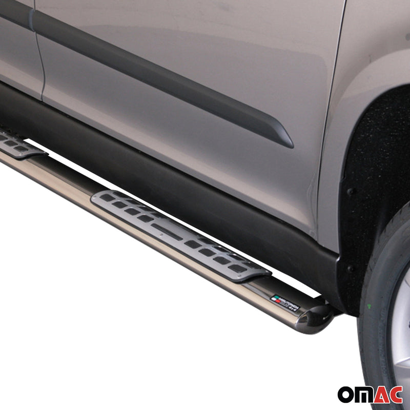 Edelstahl Seitenschweller Schwellerrohre für Skoda Yeti 2009-2013 Silber