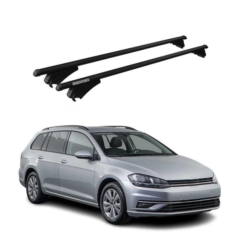 Menabo Grundträger Dachträger für VW Golf 2013-2019 ABE Aluminium Schwarz 2tlg