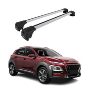Dachträger Grundtäger für Hyundai Kona 2017-2023 75kg Aluminium Silber 2 tlg