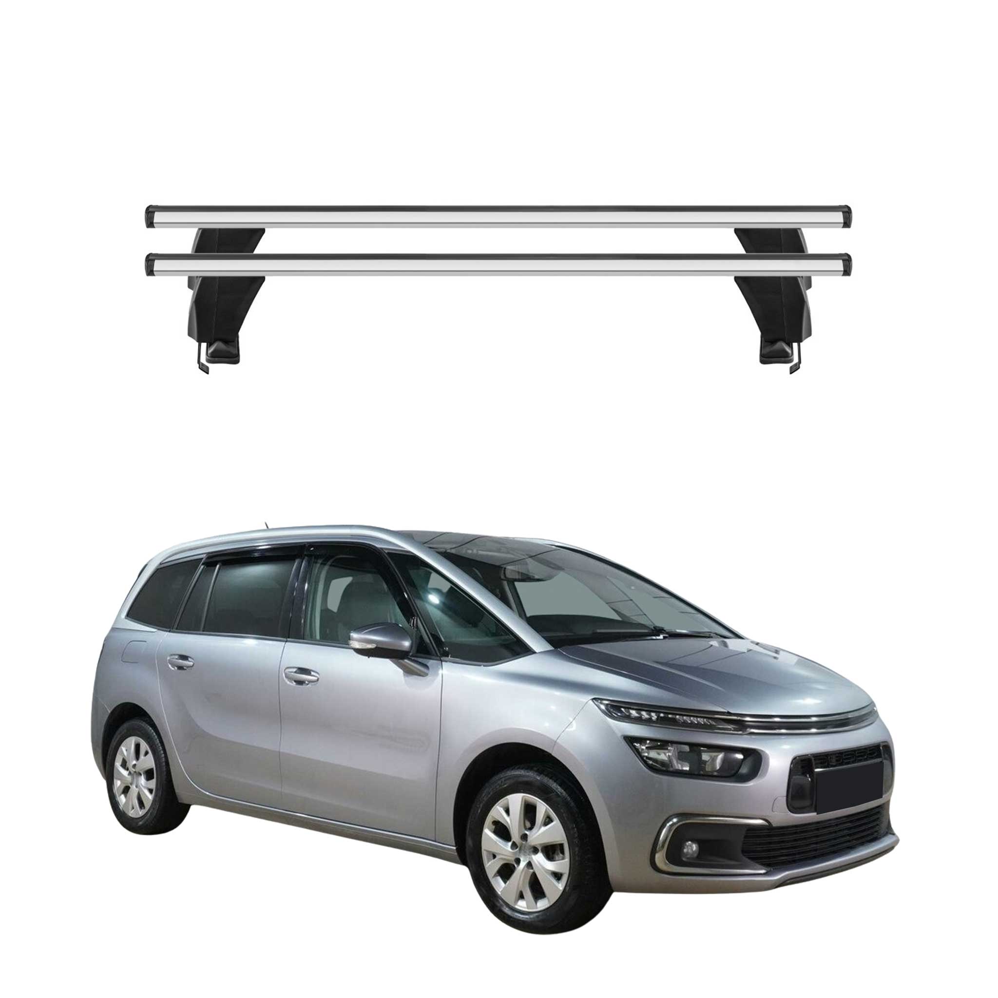 Menabo Dachträger Grundtäger für Citroen C4 Spacetourer 2018-2024 50kg Silber 2x