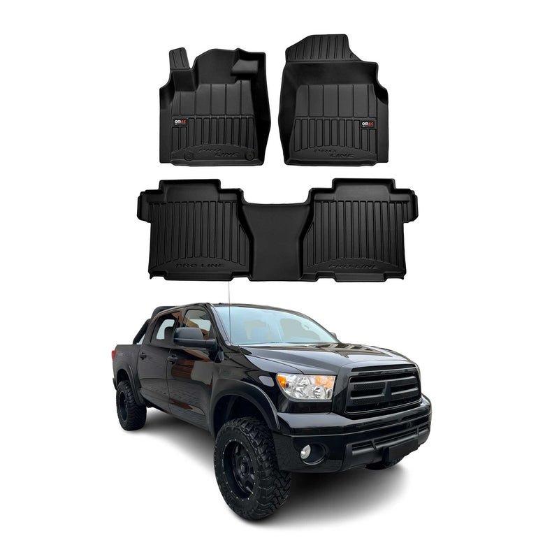 OMAC Gummi Fußmatten für Toyota Tundra CrewMax 2007-2013 Premium TPE Schwarz 4x