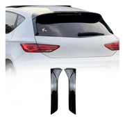 Heckscheiben Seitenspoiler Verkleidung für Seat Leon 2012-2020 Schwarz Glänzend
