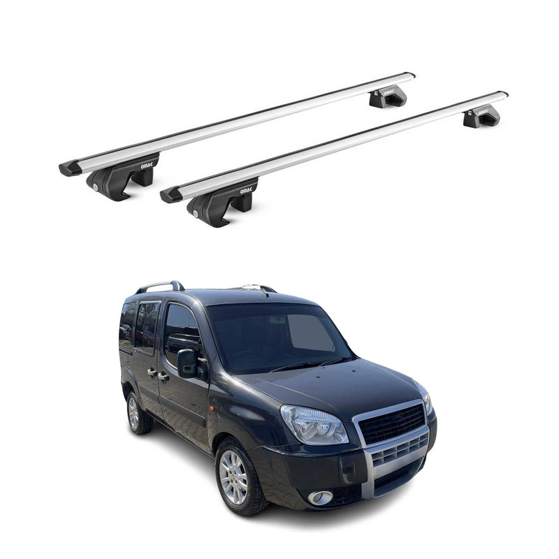 Dachträger für Fiat Doblo Malibu / Doblo II 2000-2022 5 tür 90kg Alu ABE Silber