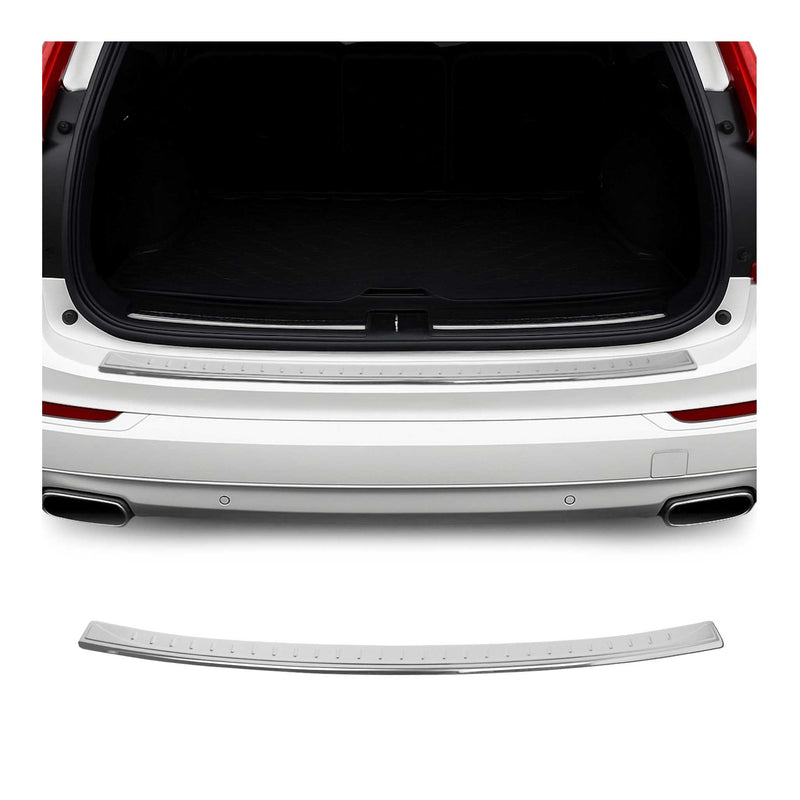 OMAC Ladekantenschutz Stoßstangenschutz für Volvo XC90 2015-25 Edelstahl Silber