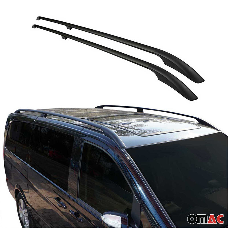 Dachreling Dachgepäckträger für VW Caddy 2010-2020 L1 Kurz Alu Schwarz