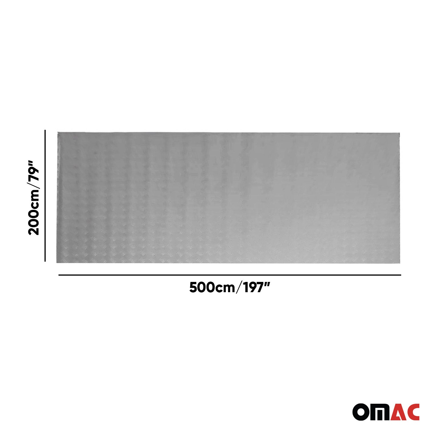 Antirutschmatte Gumimatte Bodenbelag Riffelblech Optik 500 x 200 cm Grau