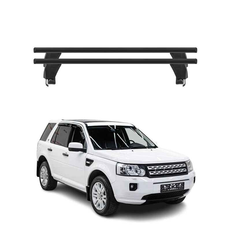 Menabo Dachträger für Land Rover Freelander 2 2007-2015 50kg Alu Schwarz 2x