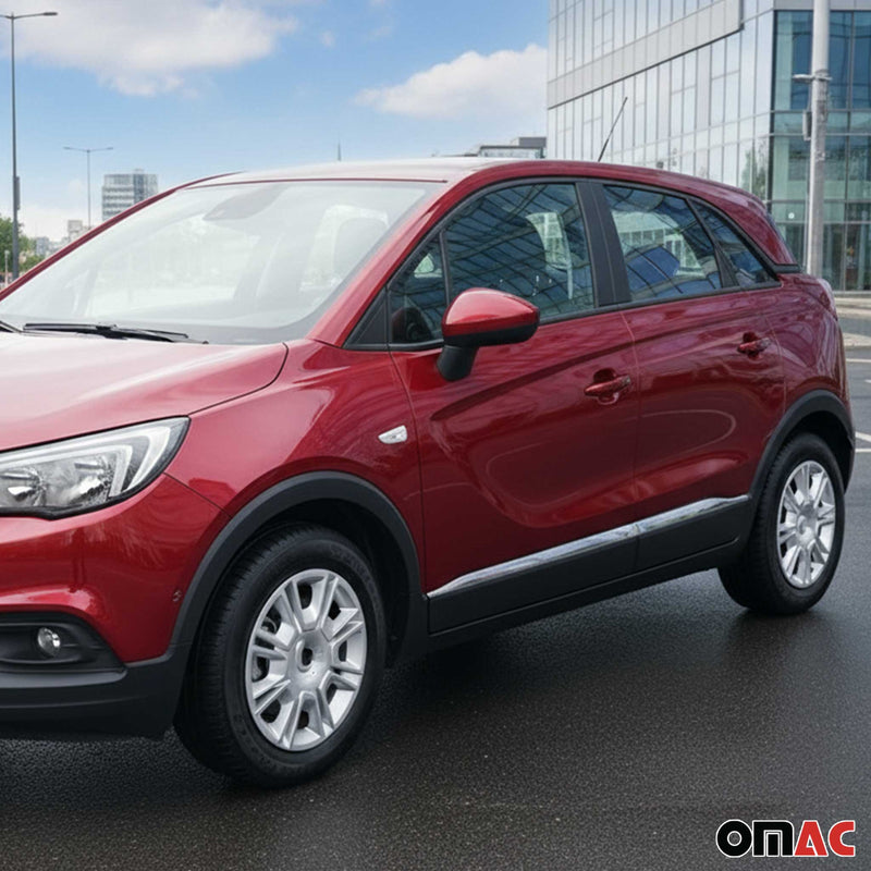 Seitentürleiste Türschutzleiste für Opel Crossland X 2017-2025 Chrom Stahl 4x