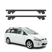 Dachträger für Mitsubishi Grandis / Space Wagon Mk4 2003-2010 Alu TÜV Schwarz 2x