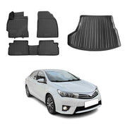 OMAC Fußmatten & Kofferraumwanne Set für Toyota Corolla Stufenheck 2013-2019