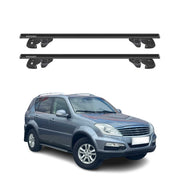 Dachträger Grundtäger für Ssangyong Rexton Y290 2012-2017 Alu TÜV Schwarz 2tlg