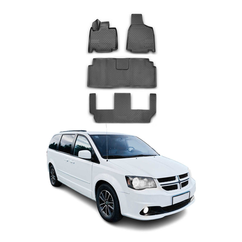 OMAC Gummimatten Fußmatten für Dodge Grand Caravan / Grand Voyager 2008-2020 TPE