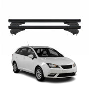 Menabo Dachträger Grundtäger für Seat Ibiza IV ST 2010-2016 Aluminium Schwarz 2x