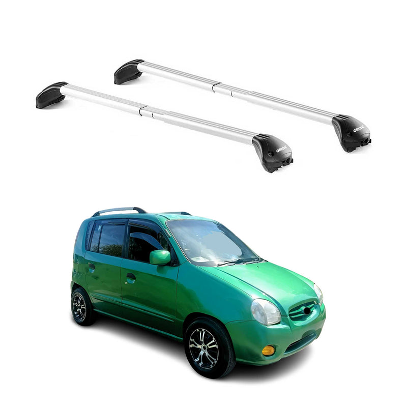 Dachträger Grundtäger für Hyundai Atos MX 1997-2008 5 tür 100kg Alu Grau 2x ABE