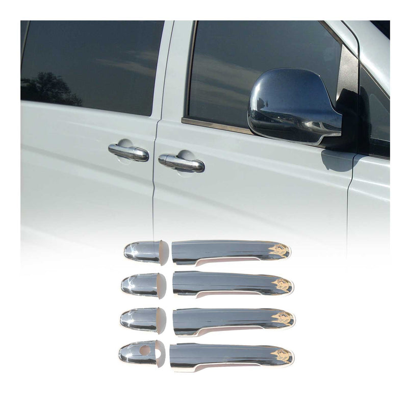 Türgriff Blenden für Mercedes Vito W639 2003-2014 4Tür 1Loch 8tlg Edelstahl Matt