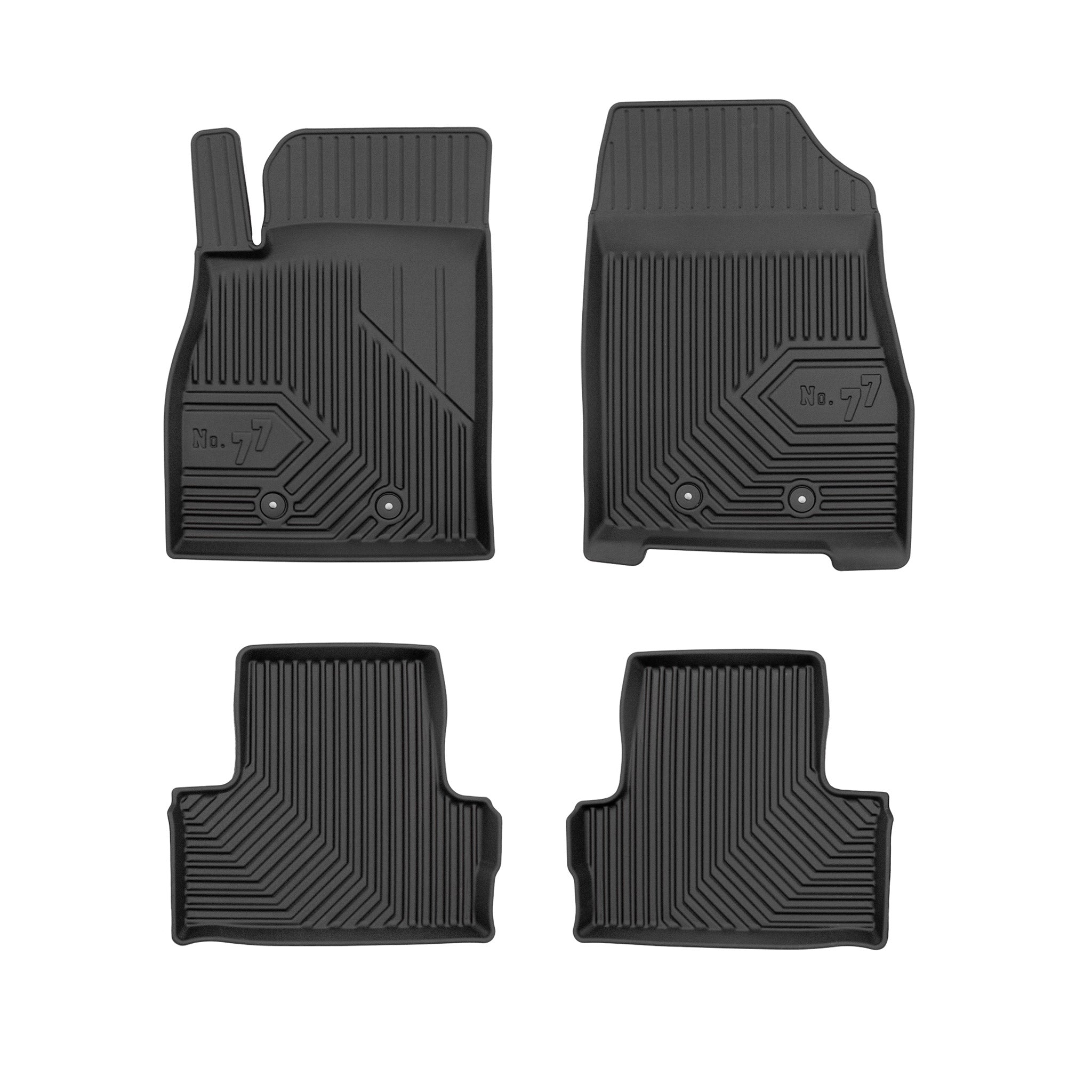 Fußmatten Gummimatten No.77 für Opel Ampera 2012-2014 TPE Gummi Schwarz 4 tlg