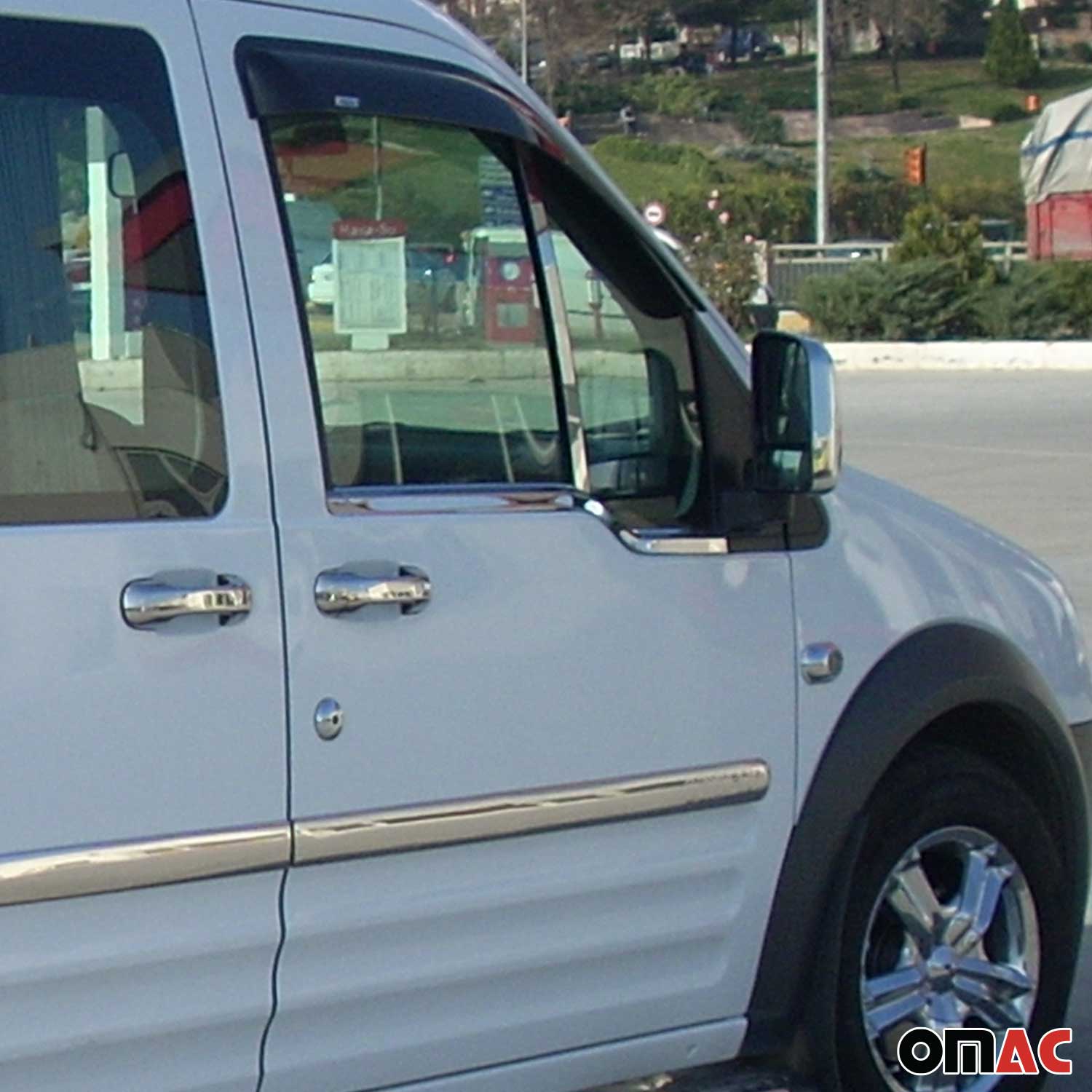Fensterleisten Zierleisten für Ford Tourneo Connect 2002-2014 Edelstahl Chrom 2x