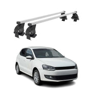 Menabo Dachträger Grundtäger für VW Polo 2009-2017 3tür 50kg Stahl Silber 2 tlg