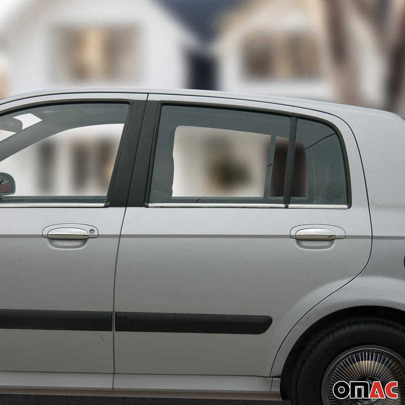 Fensterleisten Zierleisten für Hyundai Getz 2002-2011 Edelstahl Chrom 6tlg