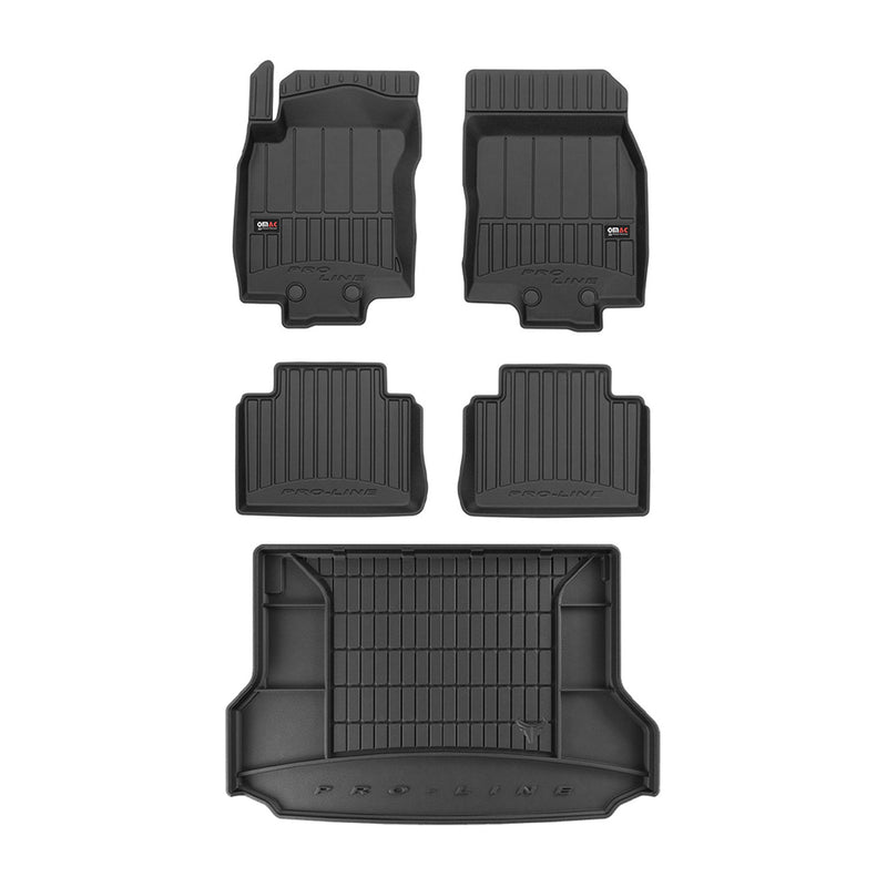 OMAC Fußmatten & Kofferraumwanne Set für Nissan X-Trail T32 2017-2021 Gummi 5x