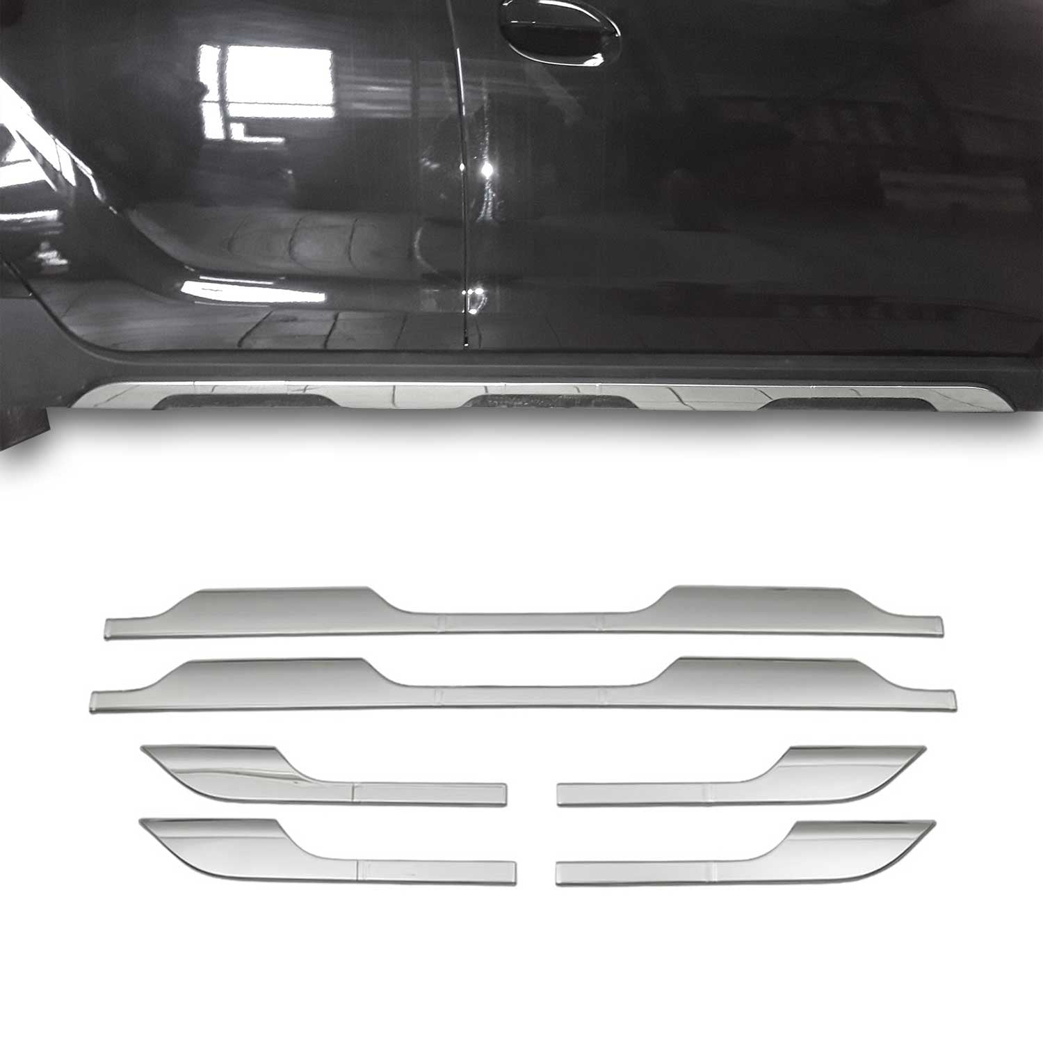 Seitentürleiste Türschutzleiste für Dacia Duster 2018-2021 Edelstahl Chrom 6x