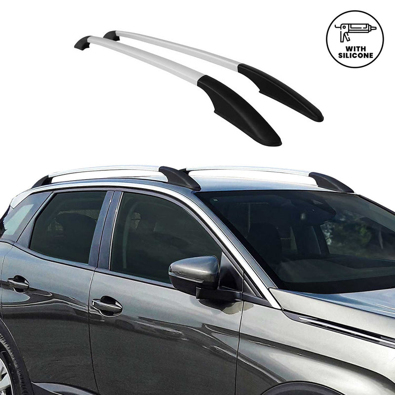 Aluminium Dachreling Relingträger für Hyundai i10 2013-2016 Silber 2x