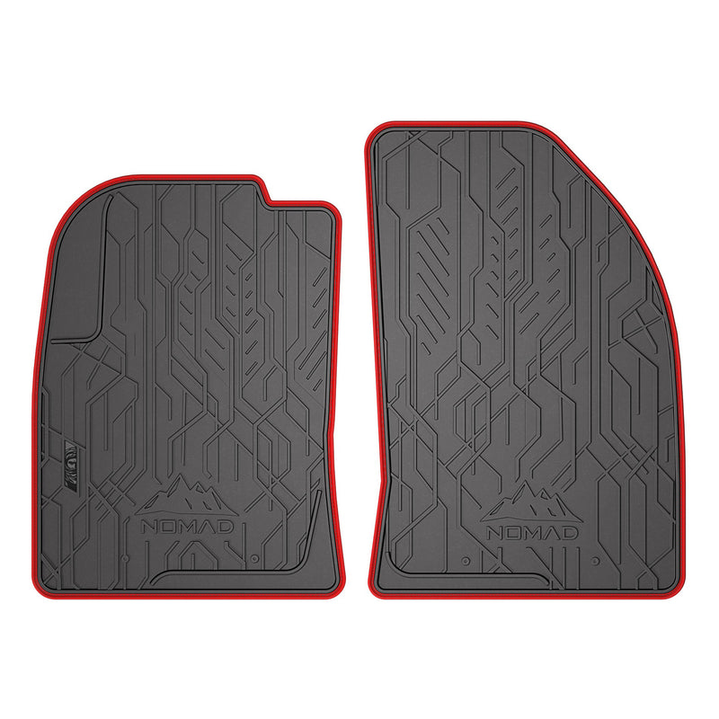 Fußmatten Gummimatten für Ford Fusion 2002-2012 1.Reihe Gummi Schwarz Rot 2 tlg