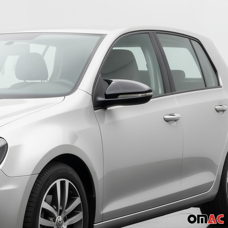 Spiegelkappen Spiegelabdeckung für VW Eos 2011-2015 ABS Schwarz Glanz 2tlg