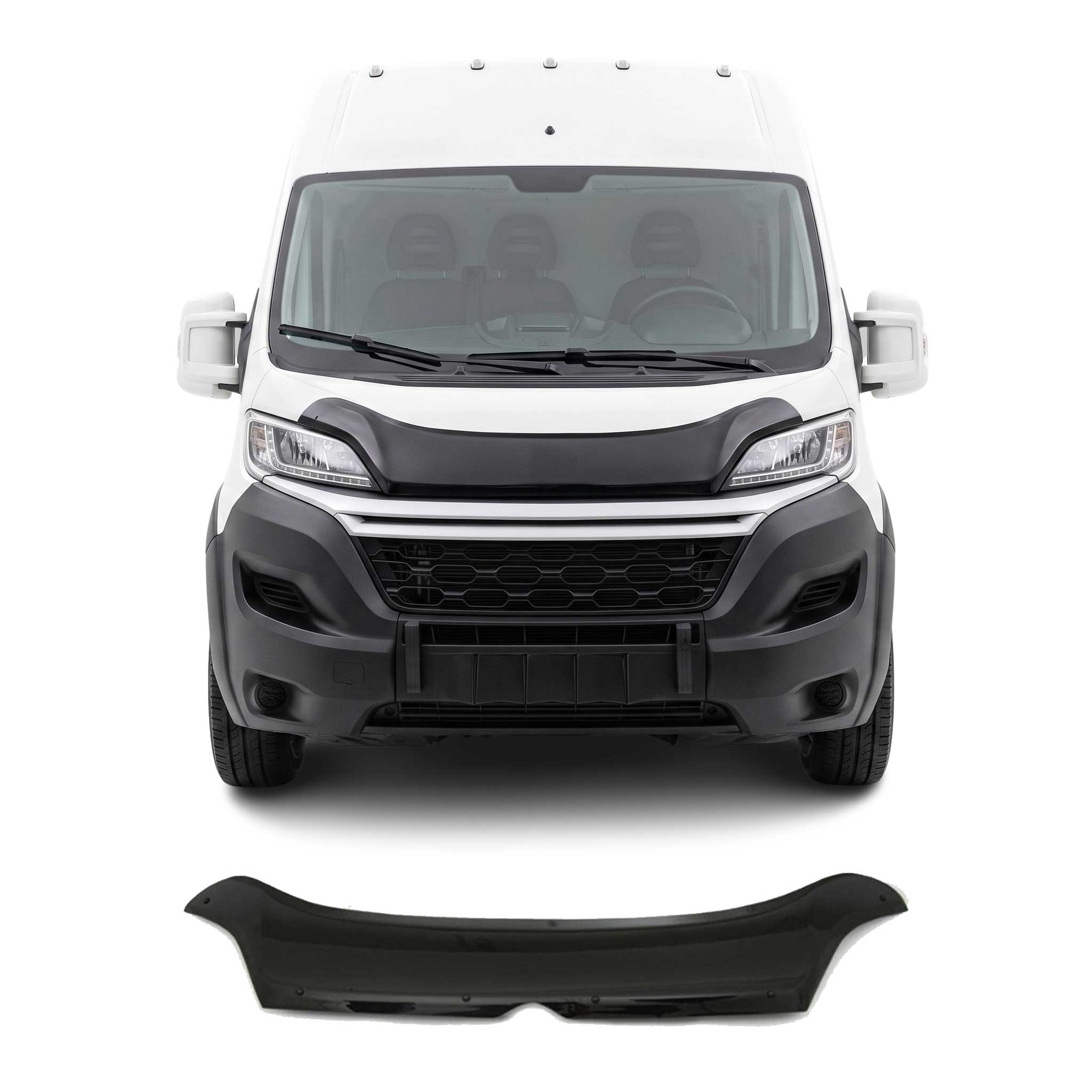 Motorhaube Deflektor Insektenschutz für Citroen Jumper 2014-2026 Dunkel