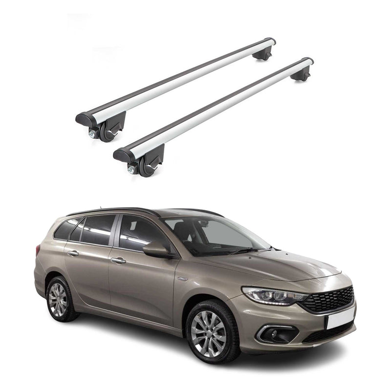 Dachträger für Fiat Tipo 2016-2025 Gepäckträger Relingträger 100kg Alu Grau